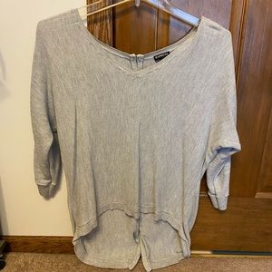 Express women zip back sweater
